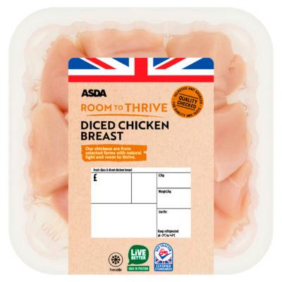 ASDA Room to Thrive Diced Chicken Breast on Productcaster.