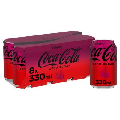 Coca-Cola Zero Sugar Cherry Cans on Productcaster.