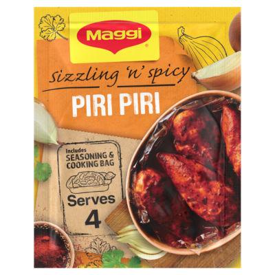 On Offer - Maggi Sizzling 'n' Spicy Juicy Piri Piri Recipe Mix 27g on Productcaster.