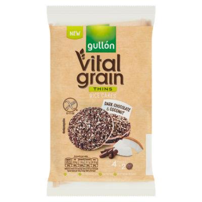 Gullón Vital Grain Thins Rice Cakes Dark Chocolate & Coconut on Productcaster.