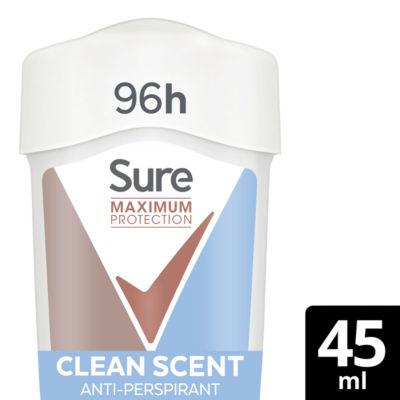 Sure Women Maximum Protection Clean Scent Cream Anti-Perspirant Deodorant on Productcaster.