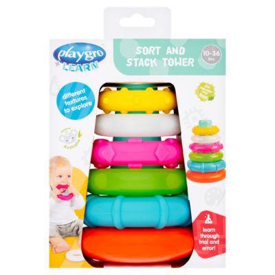 Playgro + Learn 6 Sort and Stack Tower 10-36m+ on Productcaster.