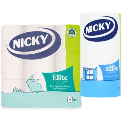 Nicky Toilet Paper & Kitchen Roll Stock Up Bundle on Productcaster.