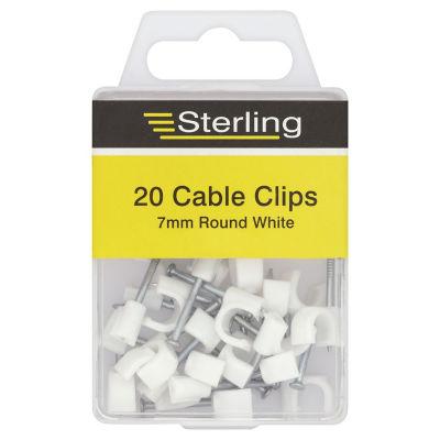 Sterling 20 Cable Clips (Round 7mm) on Productcaster.