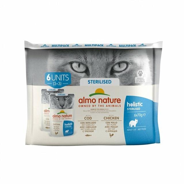 Pâtée pour chat sterilised 6 x 70 g almo nature on Productcaster.