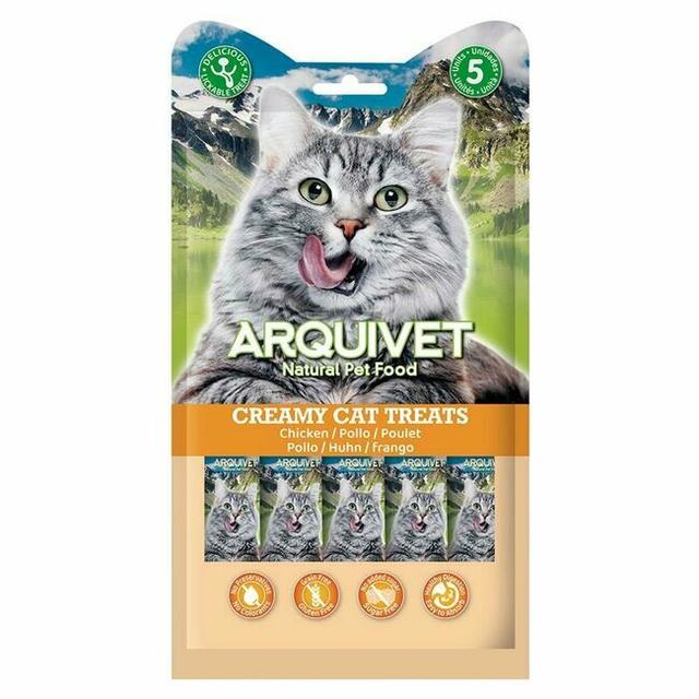 Snacks naturels crémeux pour chat au poulet 5 x 14 g arquivet on Productcaster.