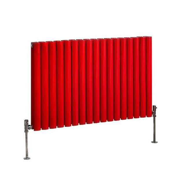 Milano Aruba Red Horizontal Double Panel Designer Radiator - Contemporary Radiators on Productcaster.