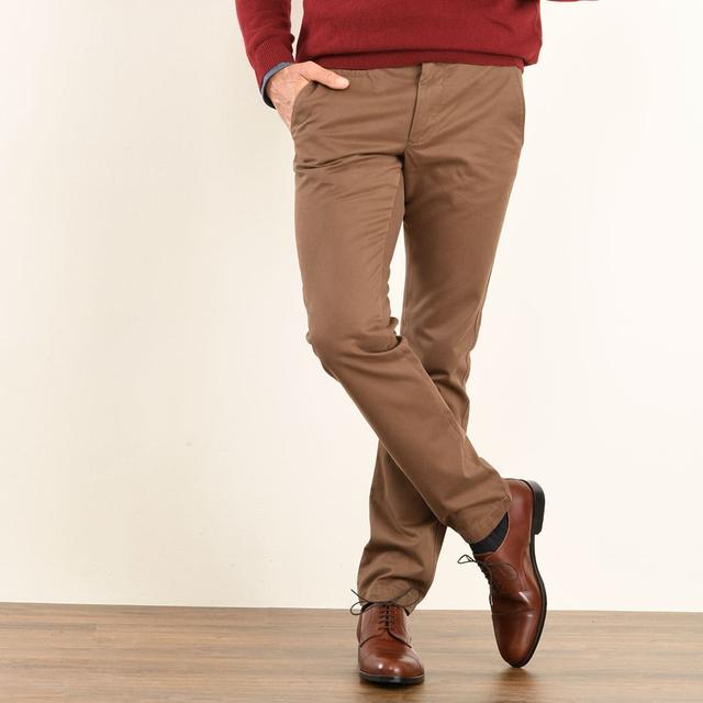 Bexley Pantalón chino para hombre 100 % algodón - Chocolate - 46 on Productcaster.