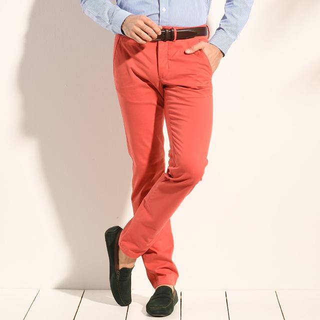 Bexley Pantalón chino para hombre 100 % algodón - Coral - 42 on Productcaster.