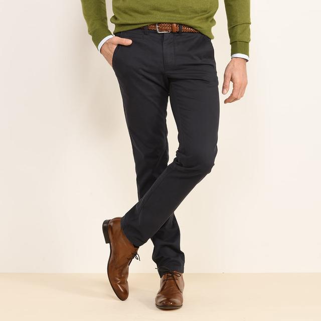 Bexley - Pantalon homme marine - Coupe ajustée - Twill léger coton élasthanne on Productcaster.