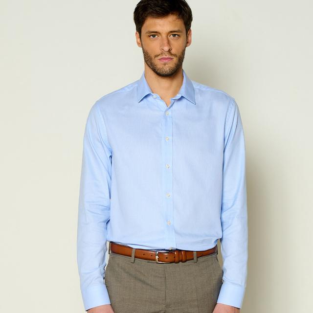 Bexley - Chemise homme Manches longues - Texturée - Coupe ajustée - bleu clair on Productcaster.