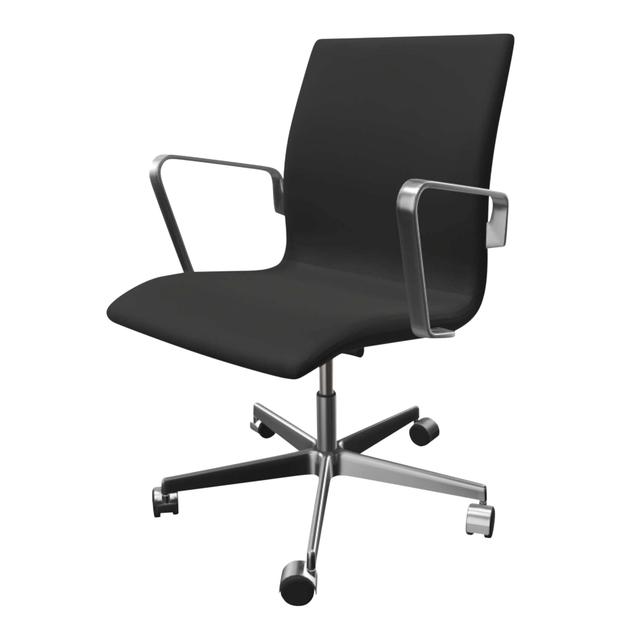 OXFORD CLASSIC Bürodrehstuhl, Stoffbezug CHRISTIANSHAVN black-uni 1175, Ausführung ohne armlehnen, Gestell schwarz (190), Rollen ungebremst für tep... on Productcaster.