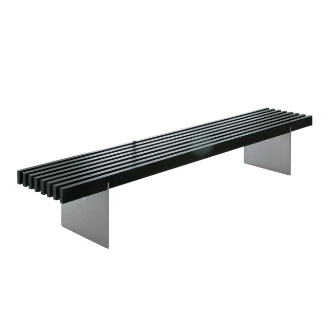 TIX BV Sitzbank, Ausführung brettverleimt, Grösse 160 x 40 cm, Holzart eiche, Untergestell vollaluminium gebürstet natur eloxiert on Productcaster.