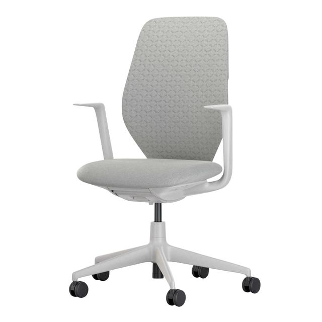 ACX Soft Bürodrehstuhl, Rücken quilted knit dunkelrot, Sitz Stoff F30 plano lichtgrau/eisblau, Lumbalstütze ja, Armlehne ohne armlehnen, Rahmen sof... on Productcaster.