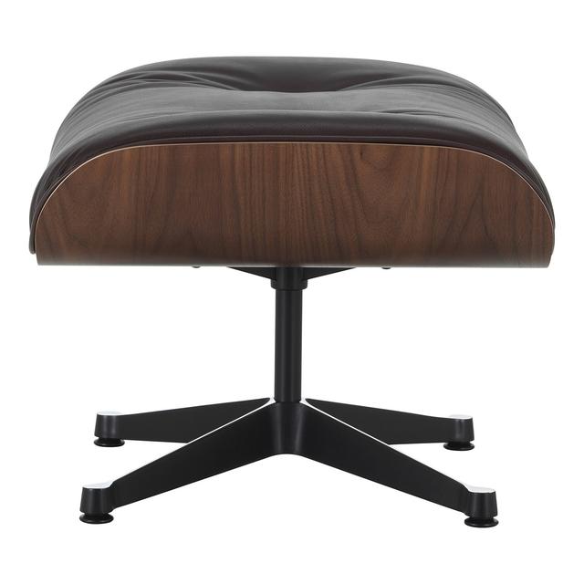 Eames Lounge Chair Ottoman Nussbaum, Holz nussbaum, dunkel, Bezug leder natural f nero, Untergestell poliert / seiten schwarz, Gleiter basic dark f... on Productcaster.