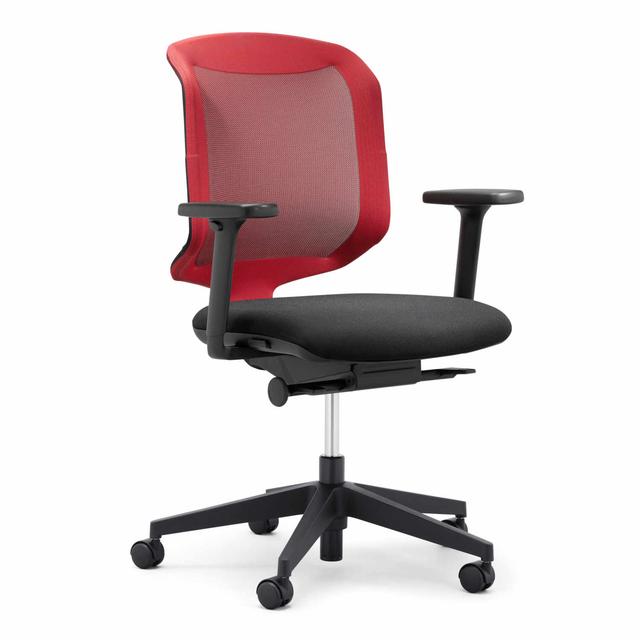434 Chair 2 Go Bürodrehstuhl, Rücken netz tricot 434 schwarz/rot on Productcaster.