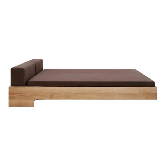 Doze Bett, Holz amerikanischer nussbaum, Für Matratze b. 180 × l. 200 cm, Stoff remix 0133 on Productcaster.
