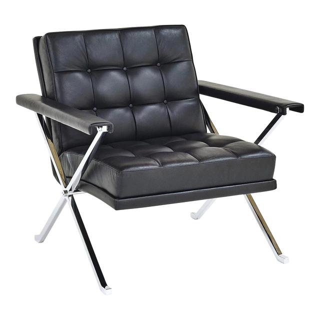 Constanze 3/4 Armchair Sessel, Bezug leder - nappa mocca on Productcaster.