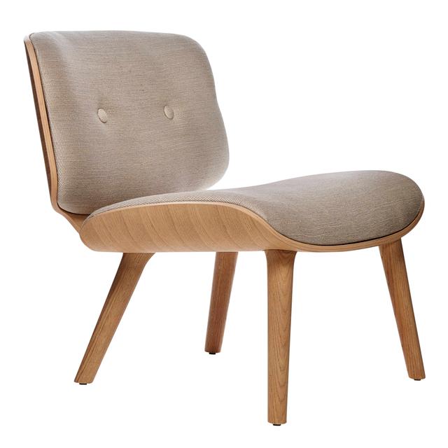 Nut Lounge Chair Sessel, Bezug stoff remix 0163, Untergestell wenge on Productcaster.