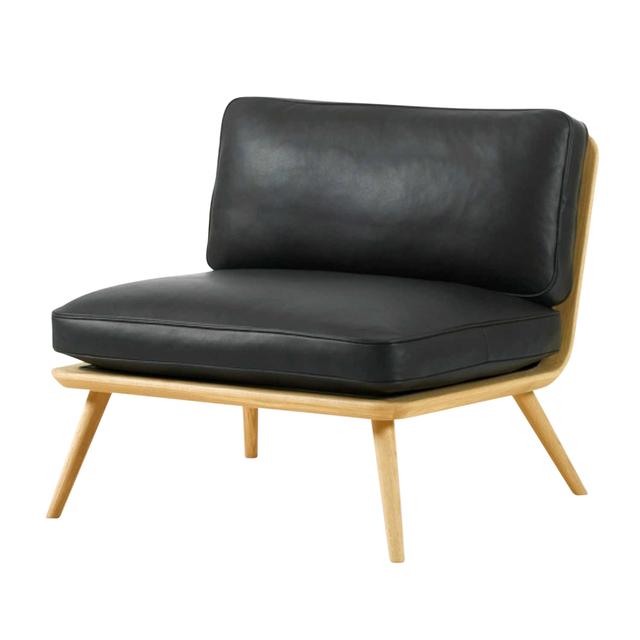 Spine 1710 Lounge Chair Sessel , Bezug leder omni - 293 burnt sienna, Gestell eiche lackiert on Productcaster.