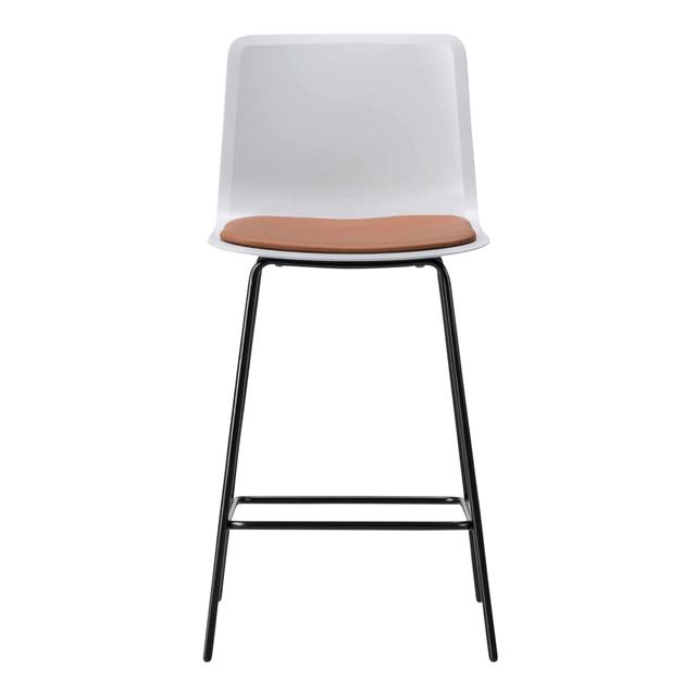 Pato 4 Leg 4306 Sitzpolster-Barstuhl, Sitzschale Polypropylen stone, Bezug Sitzpolster stoff remix3 - 223 beige, Sitzhöhe 76.5 cm, Untergestell sch... on Productcaster.