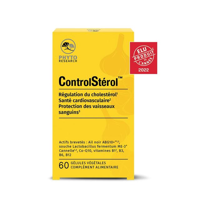 ControlStérol 60 gélules Phytoresearch - Produit Bio - Certifié Cosmébio - Easypara on Productcaster.