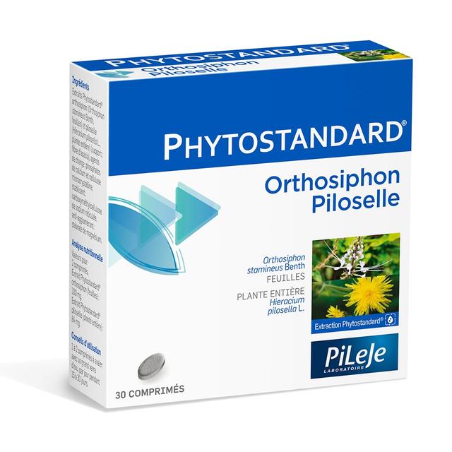 Orthosiphon Et Piloselle 30 comprimés Phytostandard Pileje - Produit Bio - Certifié Cosmébio - Easypara on Productcaster.