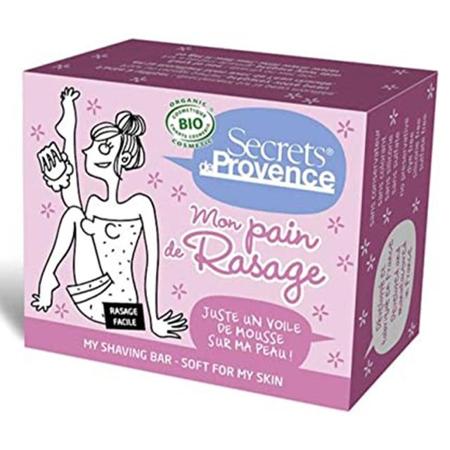 Pain de Rasage Femme 90g Secrets de Provence - Produit Bio - Certifié Cosmébio - Easypara on Productcaster.