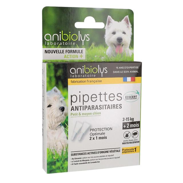 Pipettes Anti-parasitaires Chien Anibiolys - Certifié Cosmébio - Easypara on Productcaster.