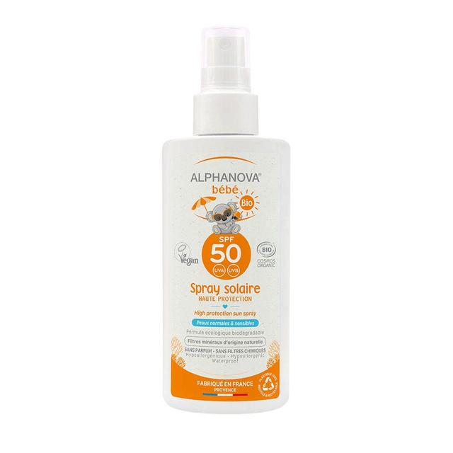 Spray Solaire Hypoallergnique Spf50 Bio 125g Bébé Alphanova - Produit Bio - Easypara on Productcaster.