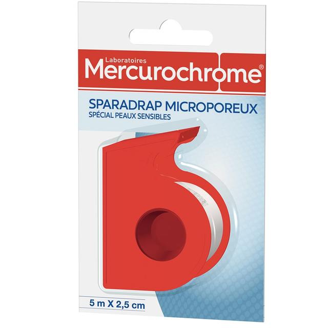 Sparadrap microporeux 5 m x 2,5 cm Mercurochrome - Produit Bio - Certifié Cosmébio - Easypara on Productcaster.