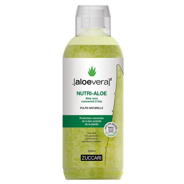 NUTRI-ALOE Pur Jus d'Aloe vera non pasteurisé sans eau ajoutée x 2 concentré 1litre [aloevera]2 Zuccari - Produit Bio - Certifié Cosmébio - Produit Ve on Productcaster.