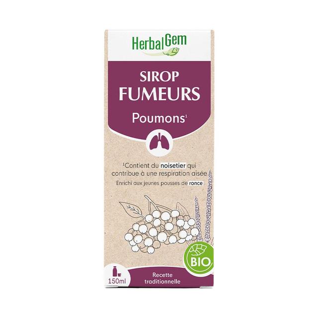 Sirop Des Fumeurs Bio Poumons 150ml Herbalgem - Produit Bio - Easypara on Productcaster.