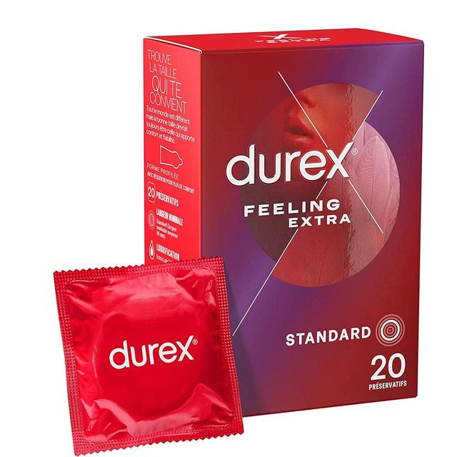 Préservatifs extra Fins Et Extra Lubrifies x20 Feeling Extra Durex - Produit Bio - Certifié Cosmébio - Easypara on Productcaster.