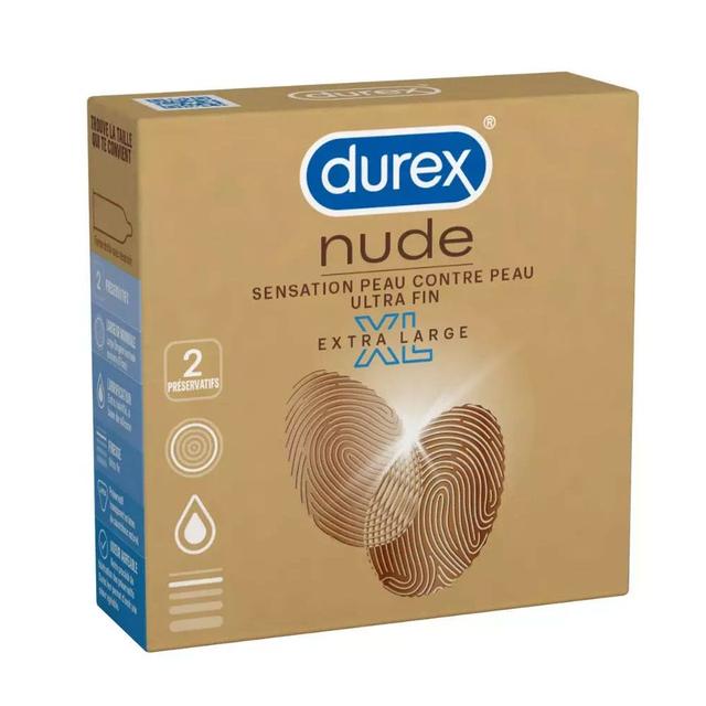 Durex Nude Préservatifs Sensation Peau contre Peau XL x2 - Easypara on Productcaster.