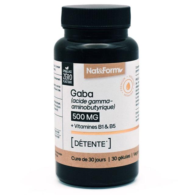 Gaba 30 Gélules Nat&Form - Produit Bio - Certifié Cosmébio - Easypara on Productcaster.