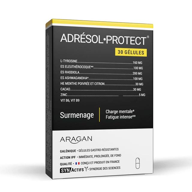 Adrésol Protect x30 gélules Surmenage Synactifs - Fabriqué en France - Produit Bio - Certifié Cosmébio - Easypara on Productcaster.