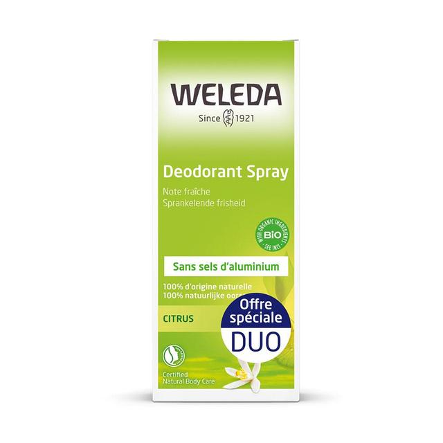 Déodorant Efficacite 24h 2x100ml Citrus Weleda - Produit Bio - Certifié Cosmébio - Easypara on Productcaster.