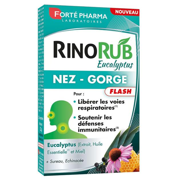 Forté Pharma - Nez et Gorge Flash 15 Comprimés RinoRub Eucalyptus Forté Pharma - Easypara on Productcaster.