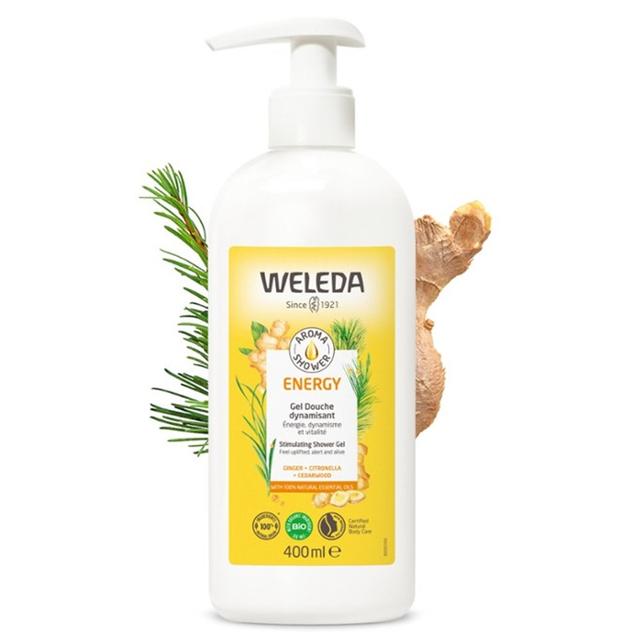 Gel Douche 400ml Aroma Shower Energy Tous Types de Peaux Weleda - Produit Bio - Certifié Cosmébio - Easypara on Productcaster.