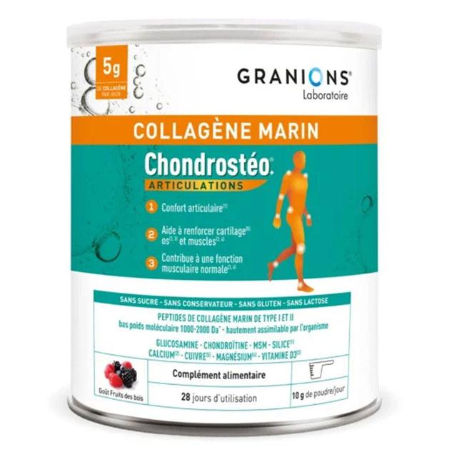 Collagène Marin 280g Chondrostéo Articulations Fruits des bois Granions - Produit Bio - Certifié Cosmébio - Easypara on Productcaster.