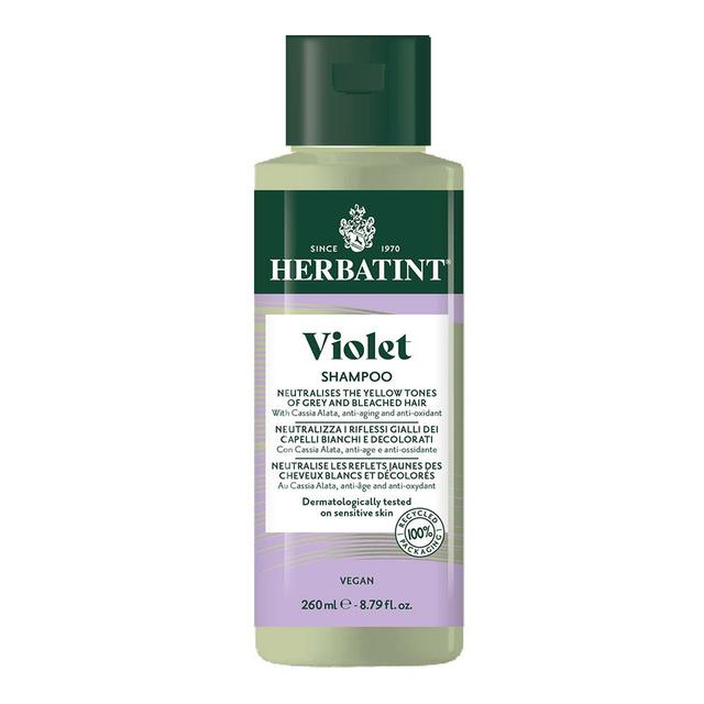 Shampooing 260ml Violet Neutralise les Reflets Jaunes Herbatint - Produit Bio - Certifié Cosmébio - Produit Vegan - Easypara on Productcaster.