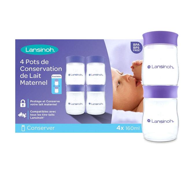 Lansinoh Pots De Conservation De Lait Empilables 4x160ml - Easypara on Productcaster.