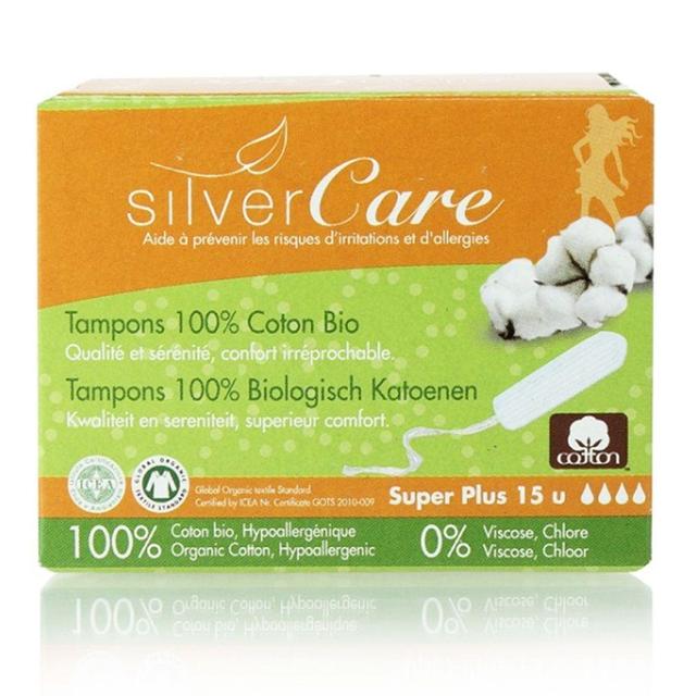 Silver Care Tampons super plus coton bio Sans applicateur x15 - Easypara on Productcaster.