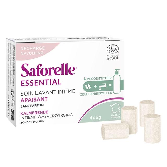 Saforelle Essential Recharge Soin Lavant Intime Apaisant à Reconstiuer 4 bâtonnets à diluer - Fabriqué en France - Easypara on Productcaster.