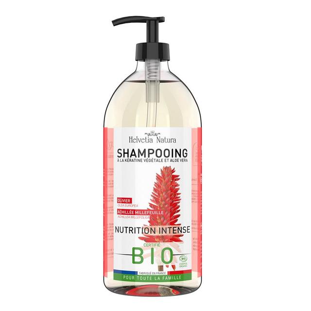 Helvetia Natura Shampooing Nutrition Intense Bio A la Kératine végétale et Aloe Vera 1L - Certifié Cosmébio - Easypara on Productcaster.