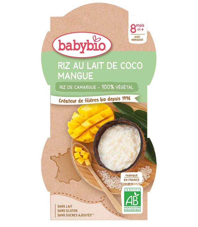 Babybio Riz au Lait Coco Végétal Mangue 8 Mois et Plus 225g - Fabriqué en France - Easypara on Productcaster.