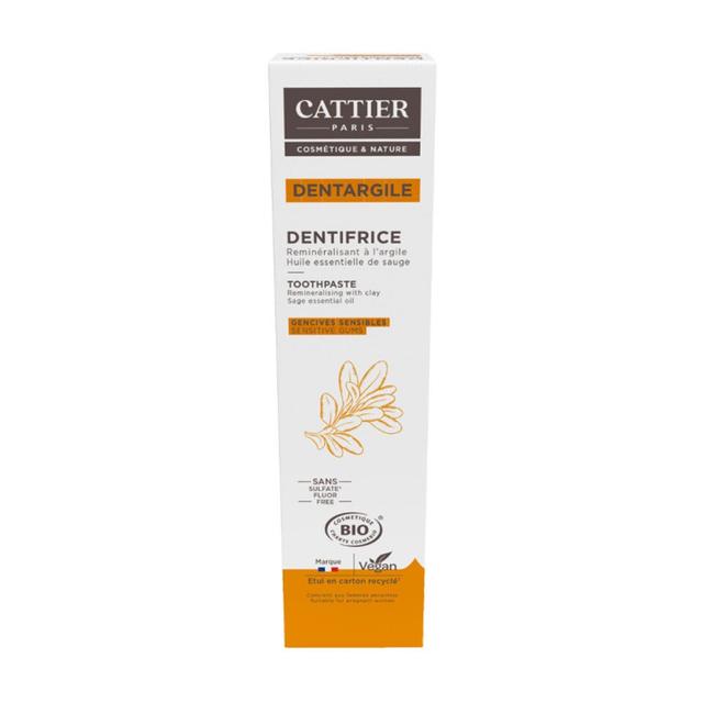 Cattier Dentifrice Dentargile A L'huile Essentielle De Sauge Bio 75ml - Certifié Cosmébio - Easypara on Productcaster.