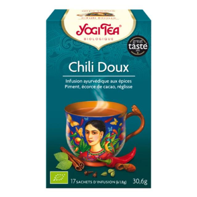 Chili Doux Infusion Ayurvédique Bio 17 Sachets Yogi Tea - Produit Bio - Produit Vegan - Easypara on Productcaster.