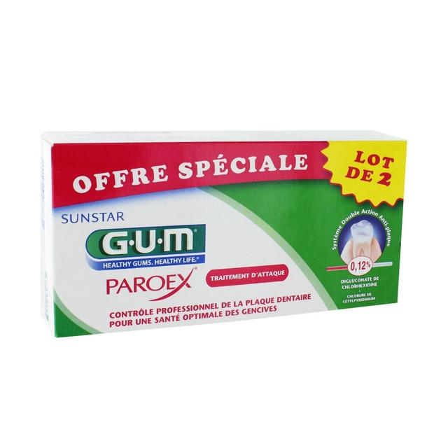 Gum Paroex Dentifrice Traitement D'attaque 2x75ml - Easypara on Productcaster.